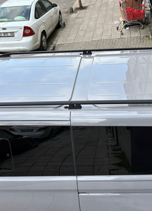 Volkswagen Transporter T7 Kısa Şase 2025-2026 Alüminyum Tavan Rayları, Plus Serisi - Siyah