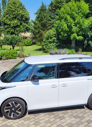 Volkswagen Id. Buzz Uzun Şase Araç Üstü Alüminyum Tavan Yan Rayları Plus Serisi - Siyah