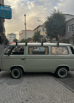 Volkswagen Transporter T3 1980-1990 Yagmur Oluklu Üst Tavan Taşıyıcı Ara Atkısı Paw Siyah 3 Adet