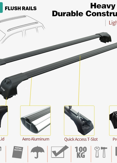 Opel Zafira Life (Mk3) 2003-2014 Portbagaj Taşıyıcı Ara Atkisi - Ara Çubuk Paw Pro 2 Siyah