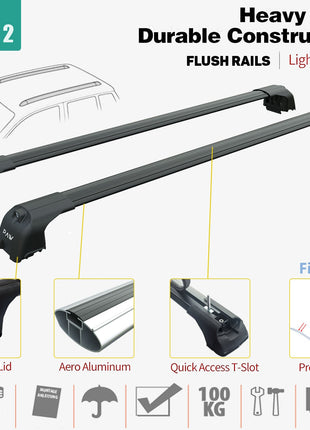 Toyota Corolla Cross 2022-2025 Portbagaj Taşıyıcı Ara Atkisi - Ara Çubuk Paw Pro 2 Siyah