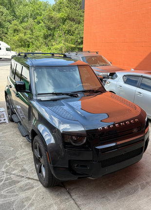 Land Rover Defender 130 2020-2025 Roof Rack Cross Bars T Slot Rail Siyah