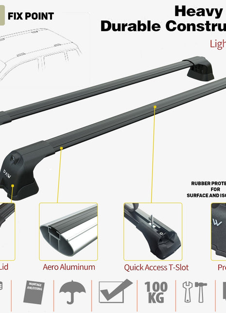 Opel Astra H 2004-2010 Portbagaj Taşıyıcı Ara Atkı Aparatı Paw Pro 3 Siyah