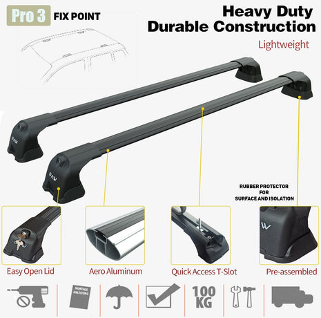 Opel Astra H 2004-2010 Portbagaj Taşıyıcı Ara Atkı Aparatı Paw Pro 3 Siyah