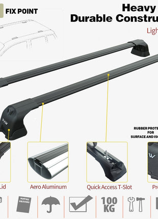 Citroen C4 Picasso 2007-2013 Portbagaj Taşıyıcı Ara Atkı Aparatı Paw Pro 3 Siyah