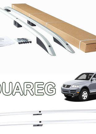 Volkswagen Touareg 2003-2009 Araç Üstü Alüminyum Tavan Yan Rayları Plus Serisi - Gri