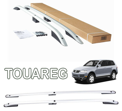 Volkswagen Touareg 2003-2009 Araç Üstü Alüminyum Tavan Yan Rayları Plus Serisi - Gri