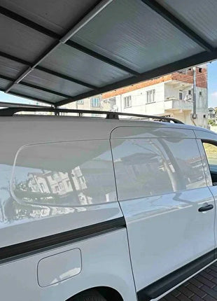 Nissan Townstar Kısa Şase 2021-2025 Araç Üstü Alüminyum Tavan Yan Rayları Plus Serisi - Siyah