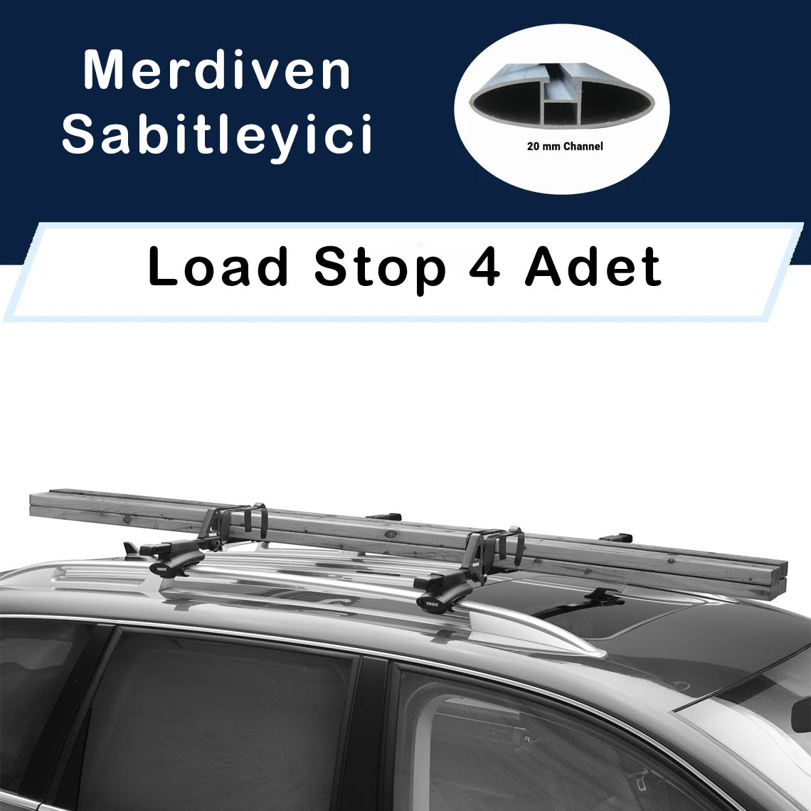 Araç Üstü Yük Sabitleme Seti 4xLoad Stop 2x Sabitleme Palaskası