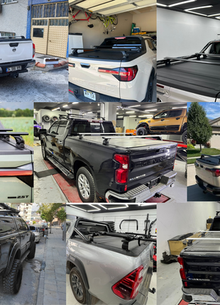 Land Rover Range Rover (P38A) 1994-02 Tavan Taşıyıcı Ara Barlar – Vidalı Montaj, Toros Fix Pro, Siyah