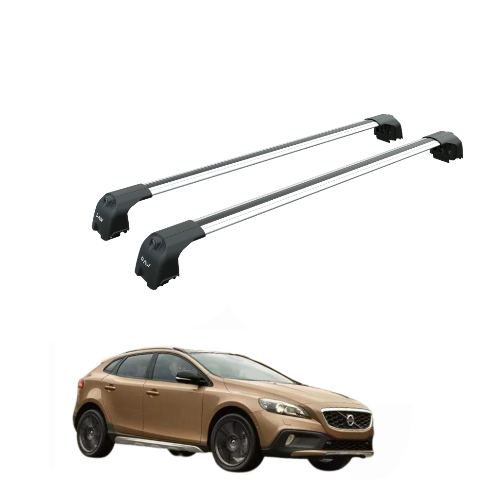 Volvo V40 2013-2019 Portbagaj Taşıyıcı Ara Atkisi - Ara Çubuk Paw Pro 2 Gri