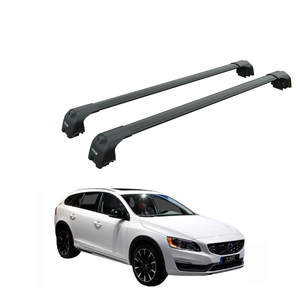 Volvo V60 Cross Country 2015-2018 Portbagaj Taşıyıcı Ara Atkisi - Ara Çubuk Paw Pro 2 Siyah