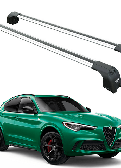 Alfa Romeo Stelvio 2017-2022 Portbagaj Taşıyıcı Ara Atkisi - Ara Çubuk Paw Pro 2 Gri