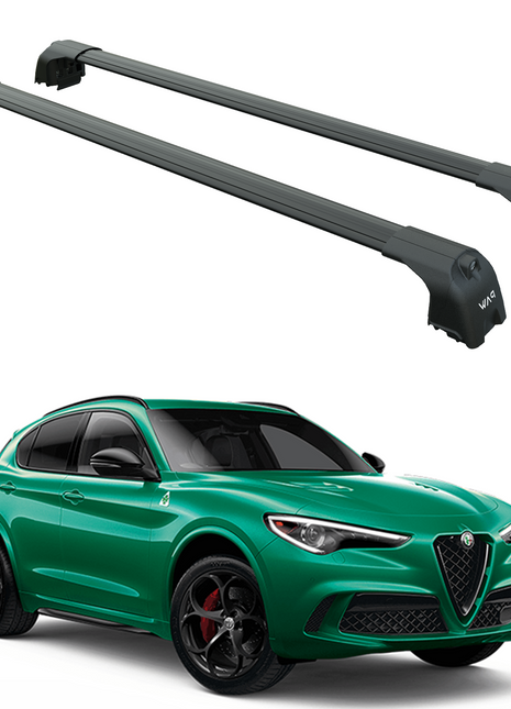 Alfa Romeo Stelvio 2017-2022 Portbagaj Taşıyıcı Ara Atkisi - Ara Çubuk Paw Pro 2 Siyah