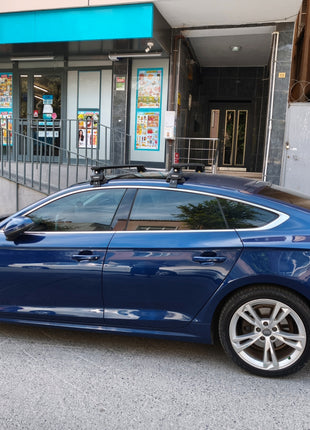 Audi A5 Sportback 2017-2024 Oluksuz Üst Tavan Portbagaj Taşıyıcı Ara Atkısı Toros Serisi Pro 4 Siyah