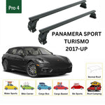 Porsche Panamera Sport Turismo 2017-2025 Oluksuz Üst Tavan Portbagaj Taşıyıcı Ara Atkısı Toros Serisi Pro 4 Siyah