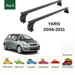 Toros Toyota Yaris HB (2006-2011) Oluksuz Tavan Ara Atkı Portbagaj Taşıyıcı Pro 4 Siyah