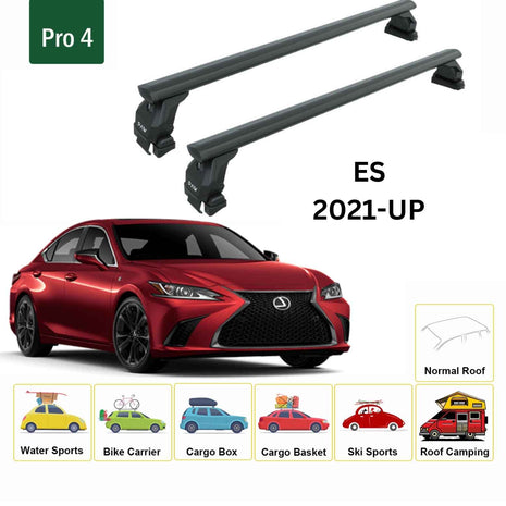 Lexus Es 2021-2025 Oluksuz Üst Tavan Portbagaj Taşıyıcı Ara Atkısı Toros Serisi Pro 4Pro 4 Siyah