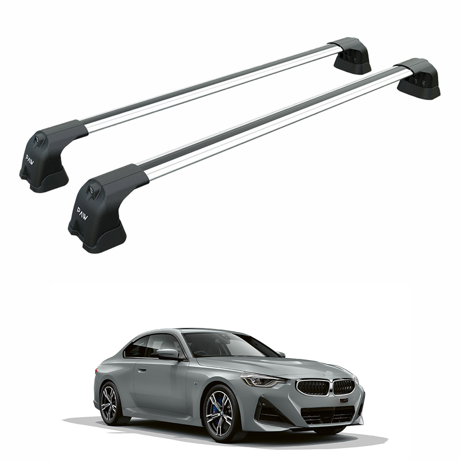 Bmw 2 Coupe G42 2021-2025 Portbagaj Taşıyıcı Ara Atkı Aparatı Paw Pro 3 Gri