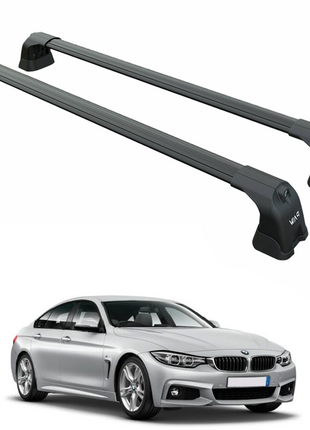 Bmw 4 Series Gran Coupe F36 (2014-2020) – Roof Rack Cross Bars (Fix Point, Aluminum, Siyah)