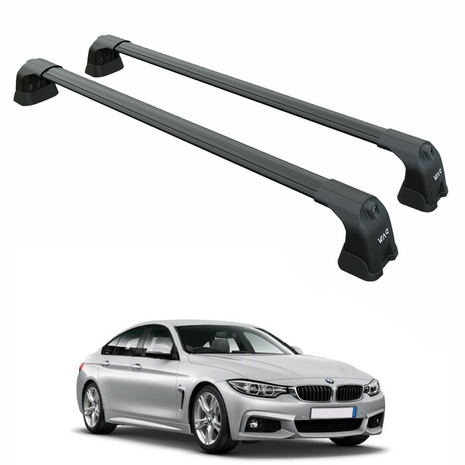 Bmw 4 Series Gran Coupe F36 (2014-2020) – Roof Rack Cross Bars (Fix Point, Aluminum, Siyah)