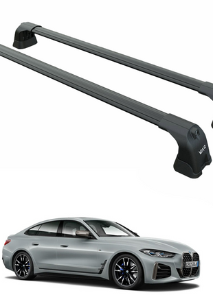 Bmw 4 Series Gran Coupe G26 (2021-2025) – Roof Rack Cross Bars (Fix Point, Aluminum, Siyah)