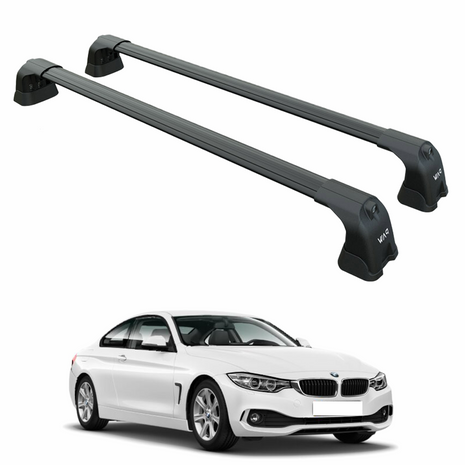 Bmw 4 Series Coupe F32 (2013-2020) – Roof Rack Cross Bars (Fix Point, Aluminum, Siyah)