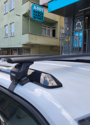 Citroen E-C3 Oluksuz Üst Tavan Portbagaj Taşıyıcı Ara Atkısı Toros Serisi Pro 4 Siyah