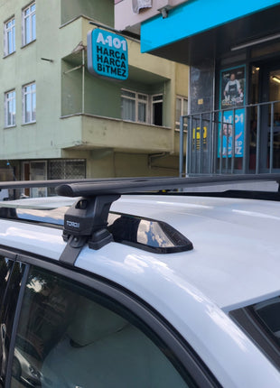 Citroen E-C3 Oluksuz Üst Tavan Portbagaj Taşıyıcı Ara Atkısı Toros Serisi Pro 4 Siyah