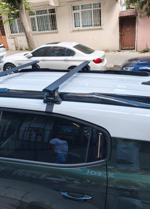 Citroen E-C3 Oluksuz Üst Tavan Portbagaj Taşıyıcı Ara Atkısı Toros Serisi Pro 4 Siyah