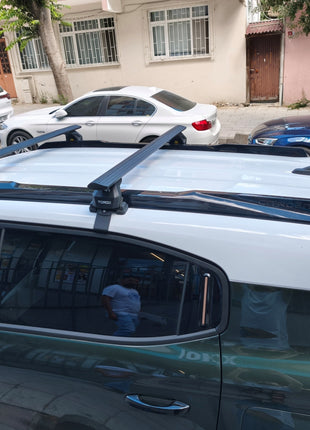 Citroen E-C3 Oluksuz Üst Tavan Portbagaj Taşıyıcı Ara Atkısı Toros Serisi Pro 4 Siyah