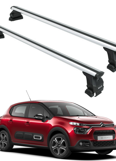 Citroen C3 B618 2016-2025 Oluksuz Üst Tavan Portbagaj Taşıyıcı Ara Atkısı Toros Serisi Pro 4 Gri