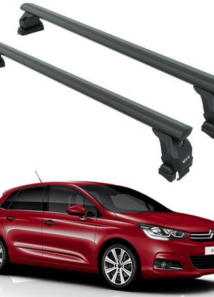 Citroen C4 2011-2018 Oluksuz Üst Tavan Portbagaj Taşıyıcı Ara Atkısı Toros Serisi Pro 4 Siyah