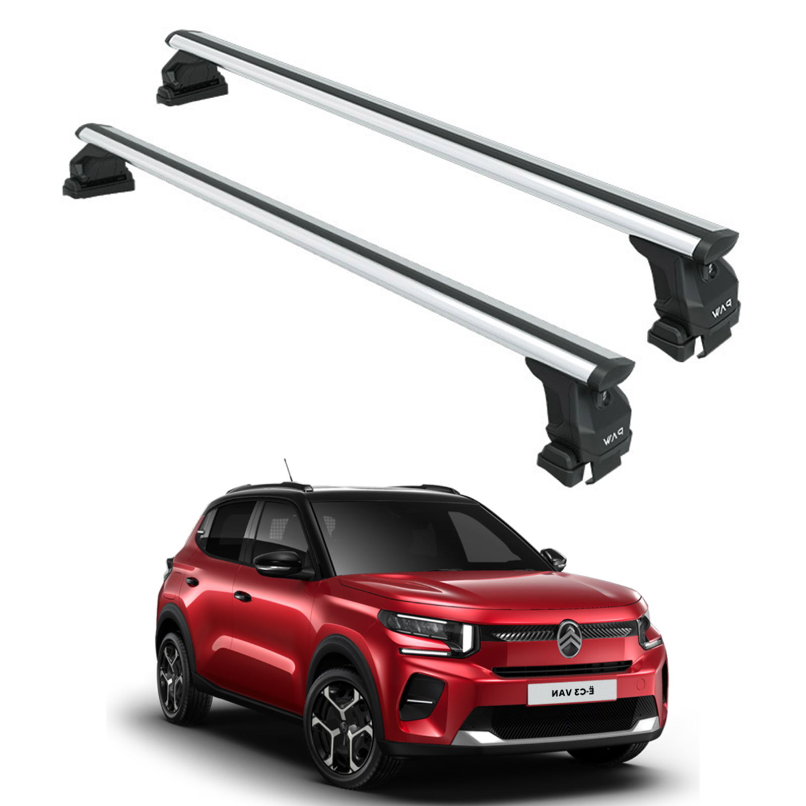 Citroen E-C3 Oluksuz Üst Tavan Portbagaj Taşıyıcı Ara Atkısı Toros Serisi Pro 4 Gri