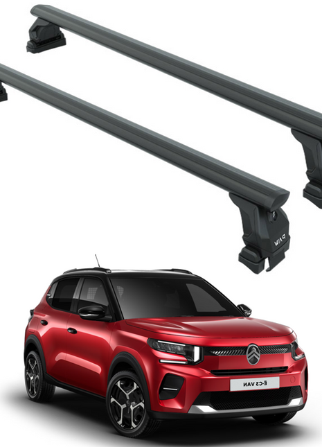 Citroen E-C3 Oluksuz Üst Tavan Portbagaj Taşıyıcı Ara Atkısı Toros Serisi Pro 4 Siyah