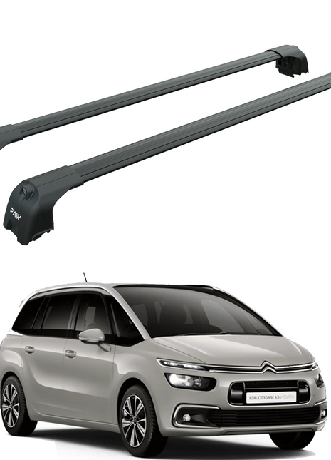 Citroen C4 Grand Picasso Mpv 2013-2018 Portbagaj Taşıyıcı Ara Atkisi - Ara Çubuk Paw Pro 2 Siyah