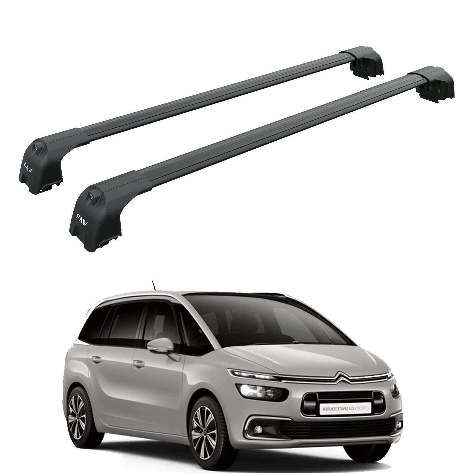 Citroen C4 Grand Spacetourer Mpv 2018-2025Portbagaj Taşıyıcı Ara Atkisi - Ara Çubuk Paw Pro 2 Siyah
