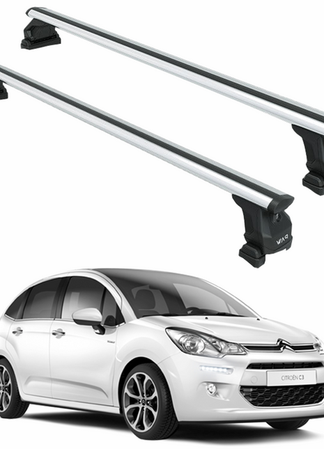 Citroen C3 A51 2009-2016 Tavan Taşıyıcı Ara Barlar – Vidalı Montaj