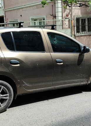 Dacia Sandero 2013-2020 Roof Rack System, Aluminium Cross Bar, Gri