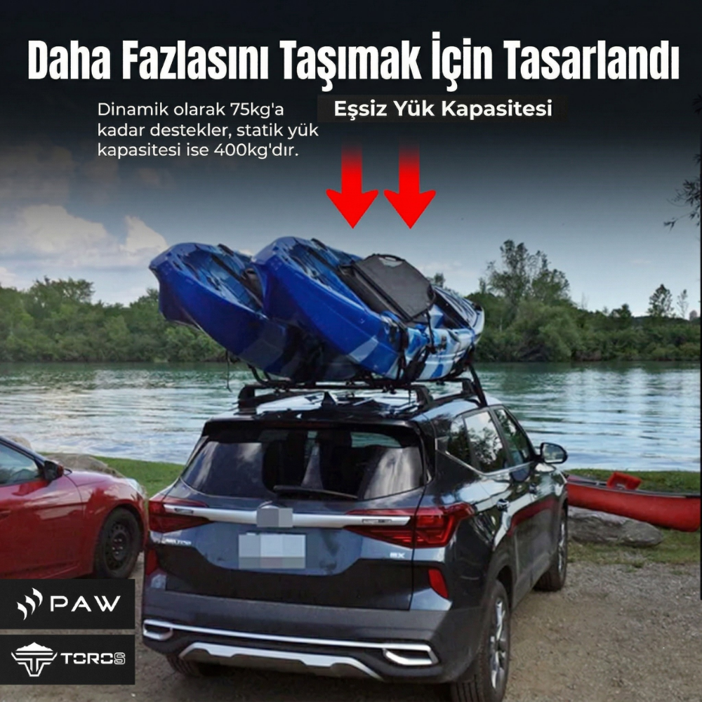 Land Rover Discovery 5 2017-2025 Portbagaj Taşıyıcı Ara Atkisi - Ara Çubuk Paw Pro 2 Siyah