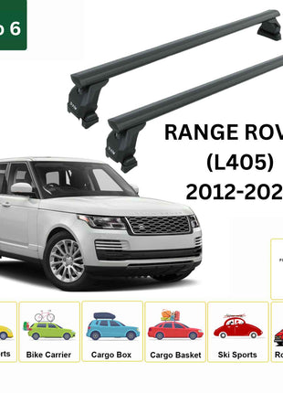 Land Rover Range Rover (L405) 2012-21 Tavan Taşıyıcı Ara Barlar – Vidalı Montaj, Toros Fix Pro, Siyah