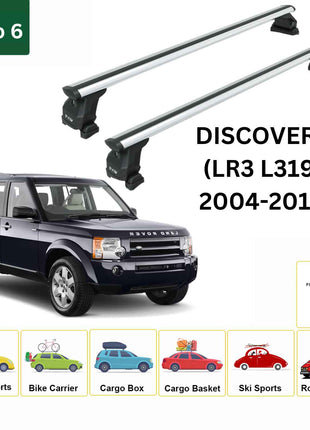 Land Rover Discovery LR3 2004-2010 Roof Rack Tavan Taşıyıcı Ara Barlar – Vidalı Montaj, Toros Fix Pro, 6 Gri