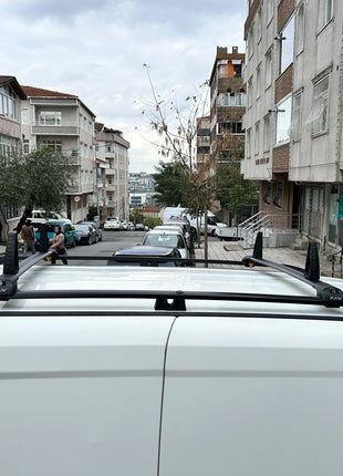 Fiat Doblo Uzun Şase 2022-2025 Van Araç Üstü Alüminyum Tavan Yan Rayları Plus Serisi - Siyah