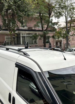 Fiat Doblo Uzun Şase 2022-2025 Van Araç Üstü Alüminyum Tavan Yan Rayları Plus Serisi - Siyah