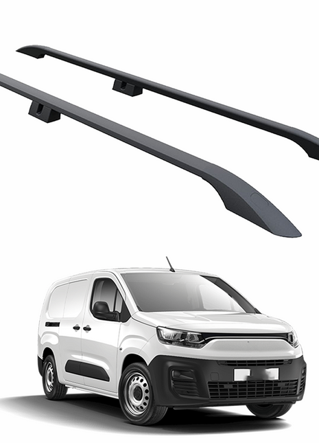 Fiat Doblo Uzun Şase 2022-2025 Van Araç Üstü Alüminyum Tavan Yan Rayları Plus Serisi - Siyah