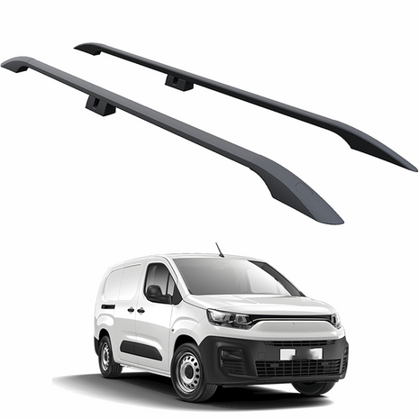 Fiat Doblo Uzun Şase 2022-2025 Van Araç Üstü Alüminyum Tavan Yan Rayları Plus Serisi - Siyah