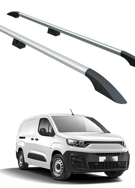 Fiat Doblo Kısa Şase 2022-2025 Van Araç Üstü Alüminyum Tavan Yan Rayları Plus Serisi - Gri