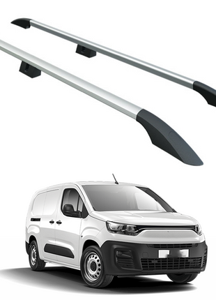 Fiat Doblo Uzun Şase 2022-2025 Van Araç Üstü Alüminyum Tavan Yan Rayları Plus Serisi - Gri