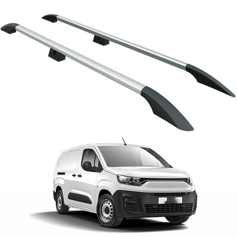 Fiat Doblo Kısa Şase 2022-2025 Van Araç Üstü Alüminyum Tavan Yan Rayları Plus Serisi - Gri