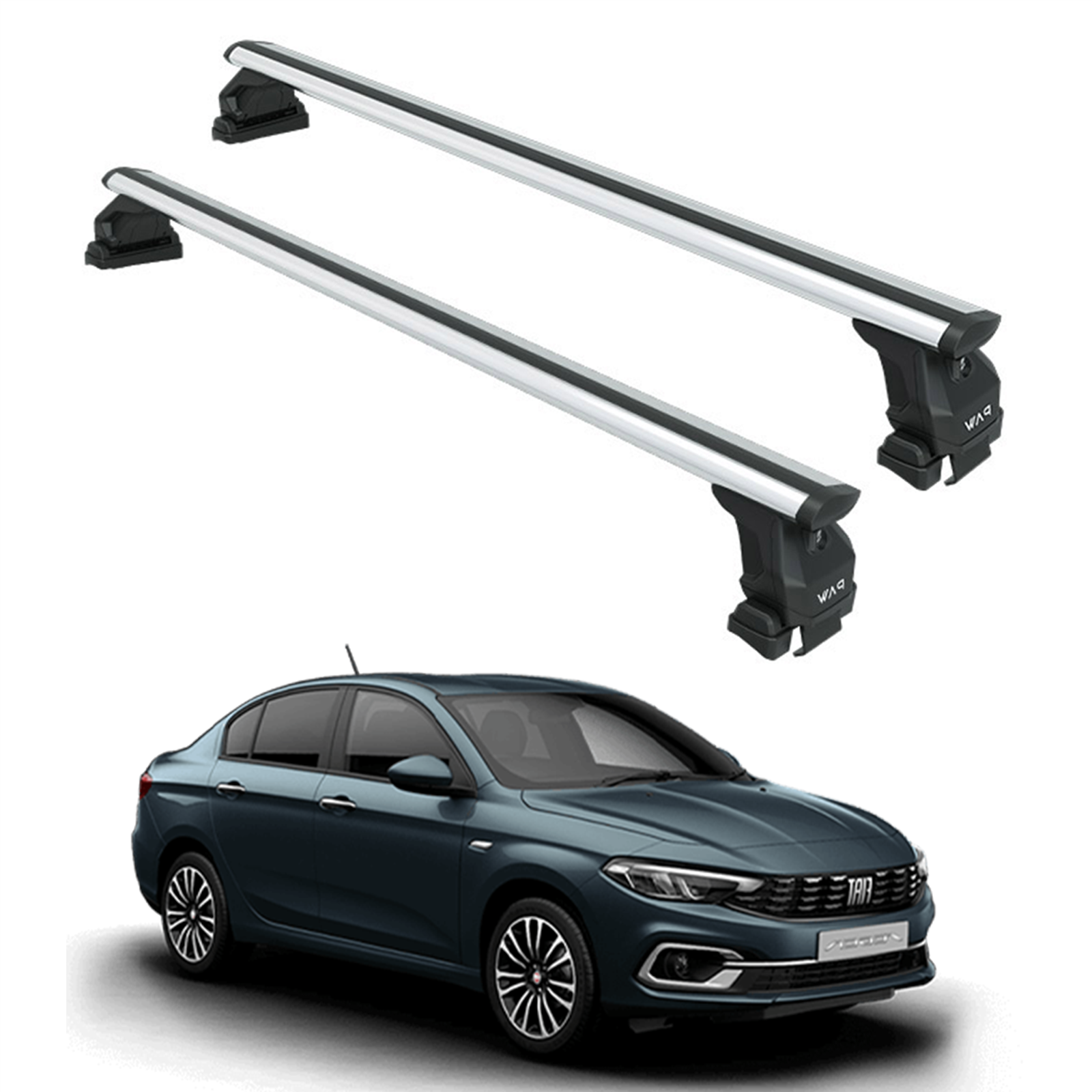 Fiat Egea 2015–2025 Oluksuz Üst Tavan Portbagaj Taşıyıcı Ara Atkısı Paw Serisi Pro 4 Gri
